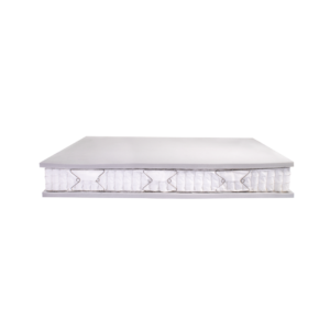 colchón Pocket Duraflex blanco con diseño acolchado en vista diagonal